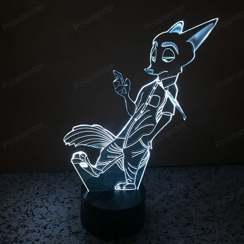 7 цветов изменение 3D огни LED USB красочный сенсорный иллюзия лампы творческий
