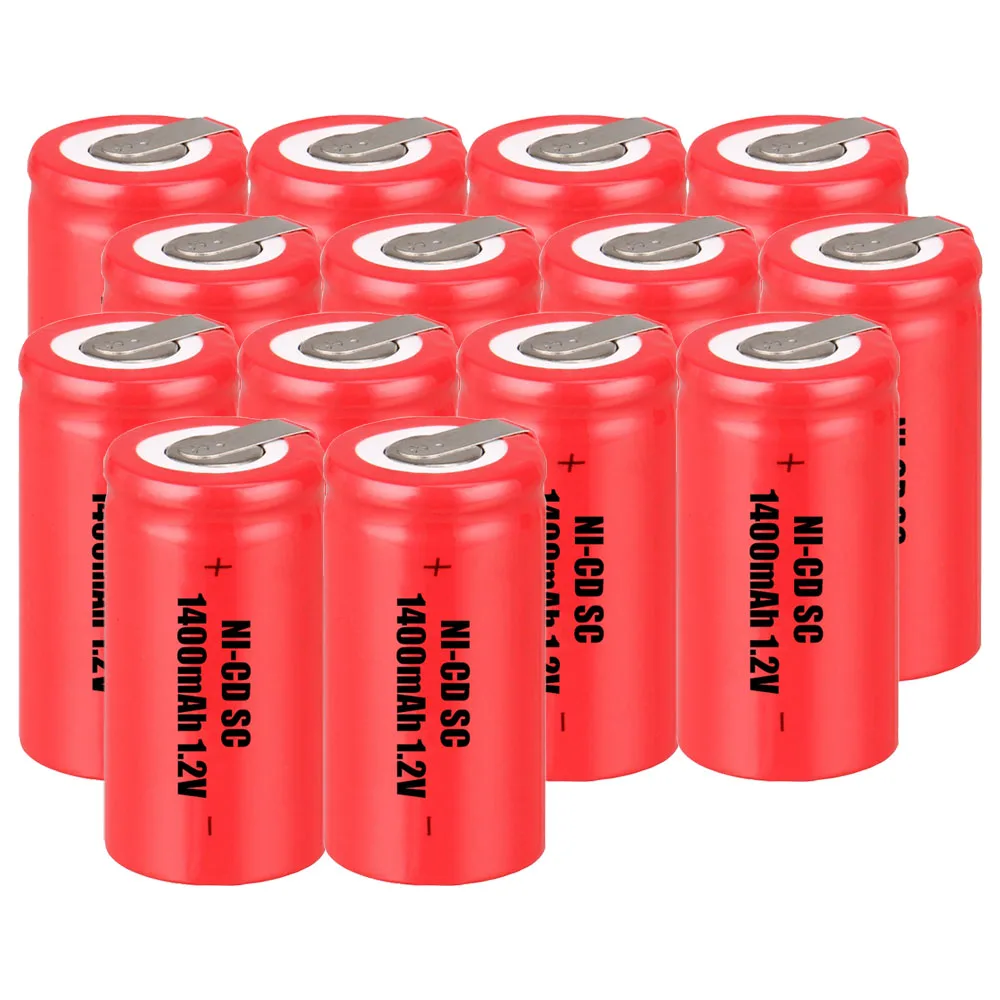 Lowest price 14 piece SC battery 1.2v batteries rechargeable 1400mAh nicd for power tools akkumulator | Электроника