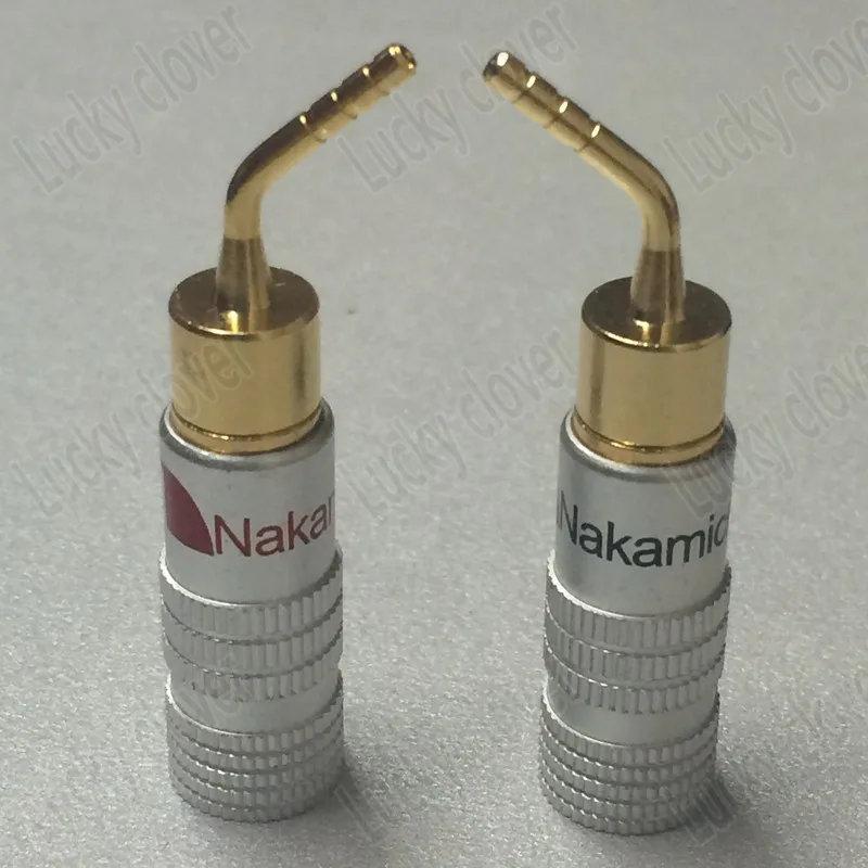 

100PCS Free shipping 24K Gold plated Red and Black Color Hot New Nakamichi Speaker Banana Plugs Connector