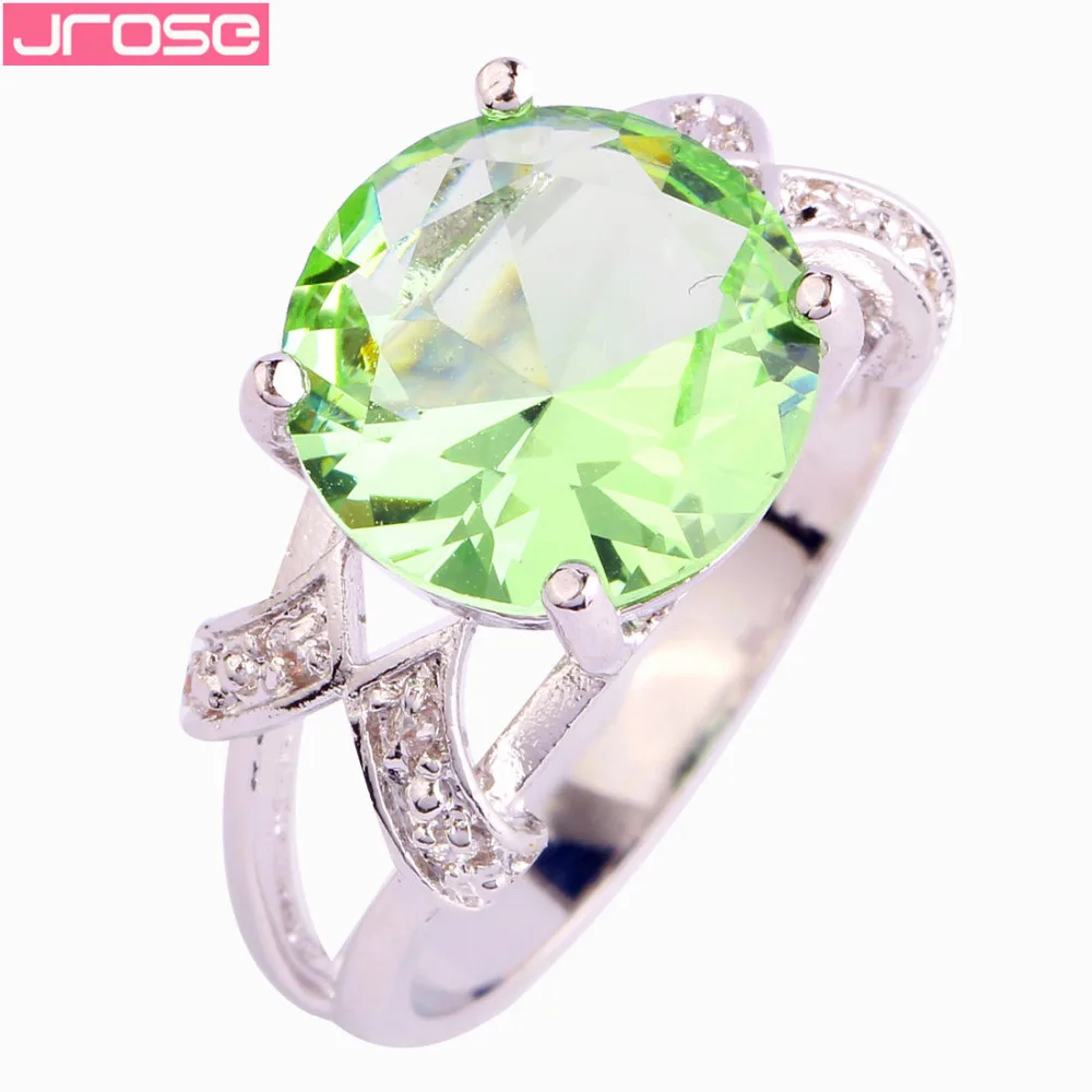Женское кольцо с зеленым и белым фианитом размер 6 7 8 9 10 11 12 13|ring size|ring size 6fashion rings |