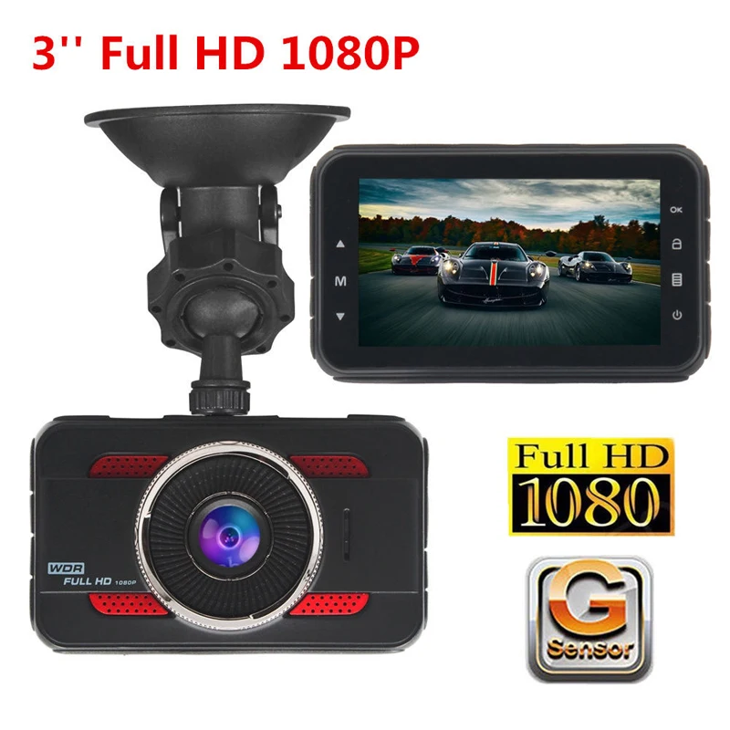 Скрытая 3 &quotМини HD Автомобильная dvr камера 1080P WDR для приборной панели 170 градусов