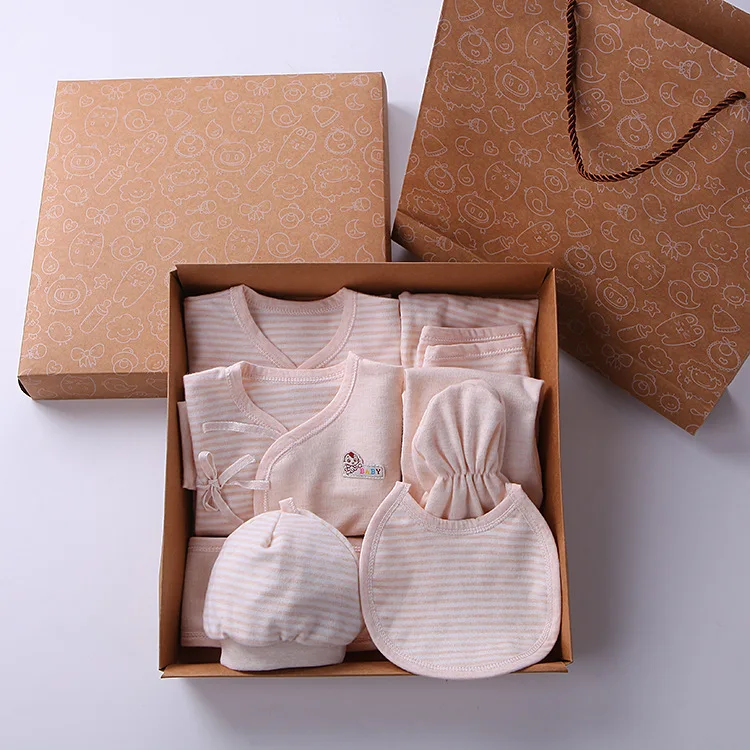 Подарочная коробка хлопковое нижнее белье для новорожденных семь комплектов |