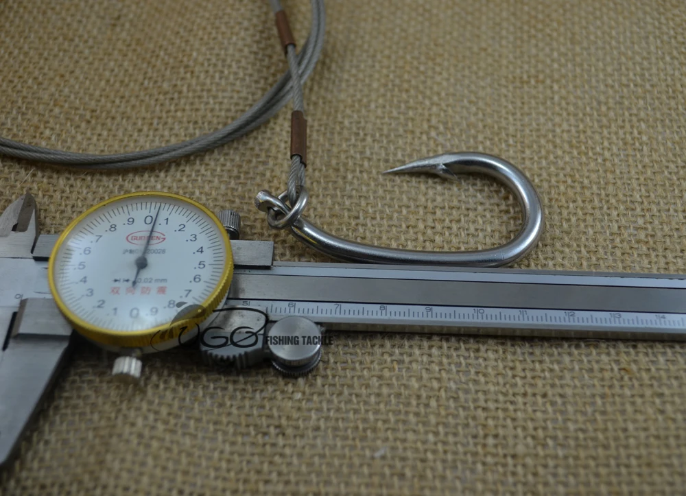 1 сверхмощный ПК морская для троллового лова Rig крюк набор со стальной проволокой