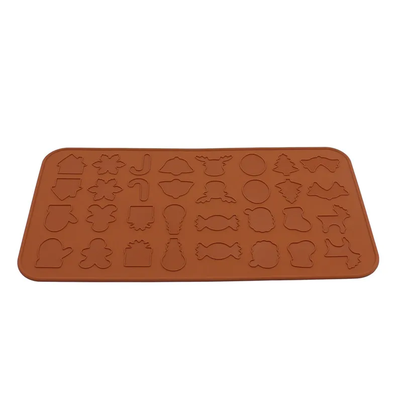 32 Holes Christmas Pattern Silicone Pad Oven Macaron Non-stick Baking Mat Pan Pastry Cake Tools | Дом и сад