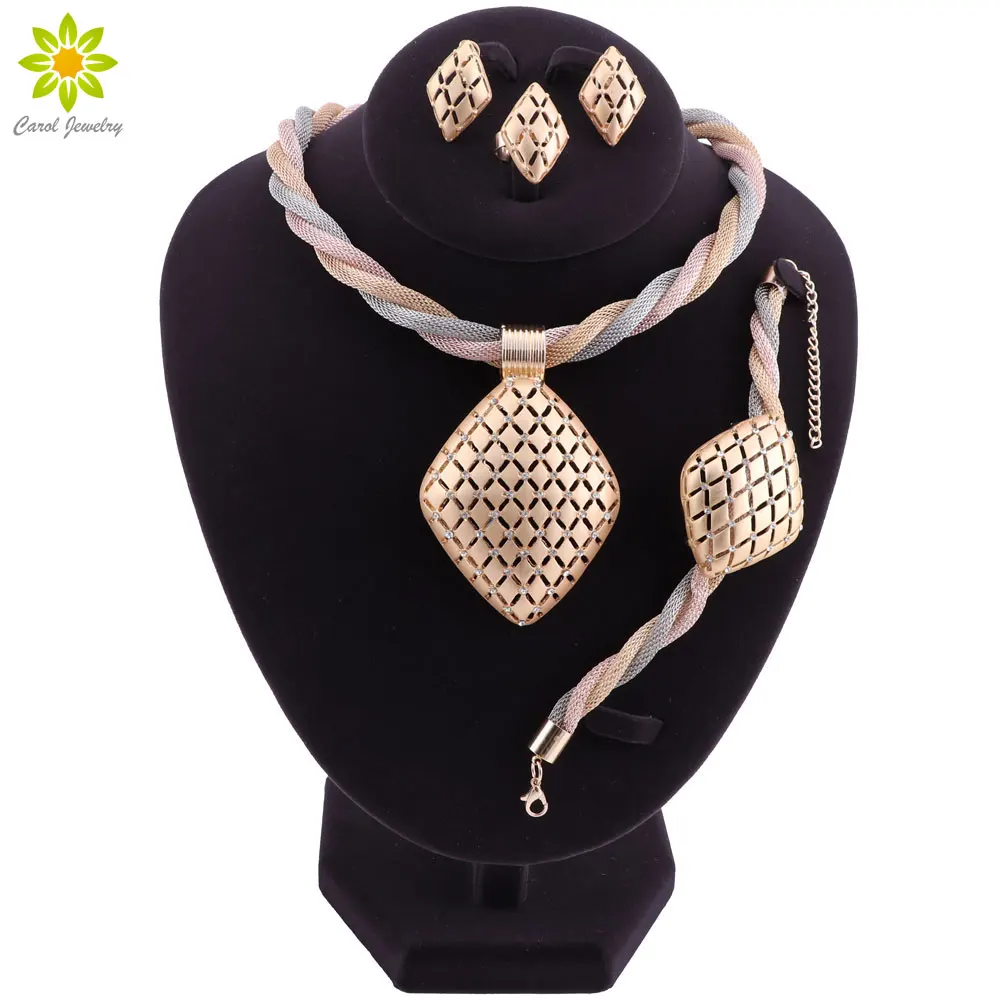 Модный комплект ювелирных изделий в африканском стиле вечерние ювелирные