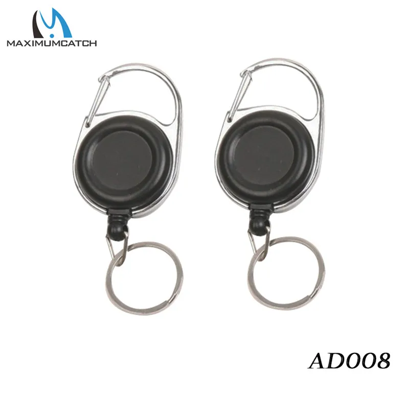 Maximumcatch 2 шт./лот Высокое качество Fly Fishing Zinger Retractor синий и черный цвет Hook Up Zinger аксессуары для рыбалки нахлыстом комплект - Цвет: AD008 2PCS