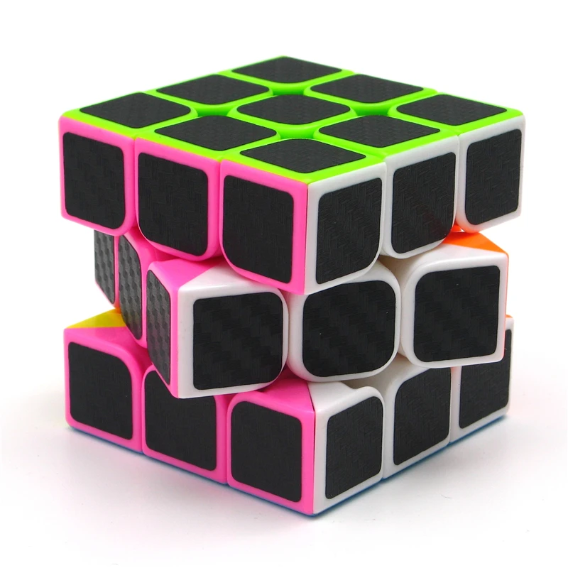 3x3x3 Zcube наклейка из углеродного волокна волшебный куб головоломка кубики скорость Cubo квадратная головоломка Подарки Развивающие игрушки для детей розовый ZCT11