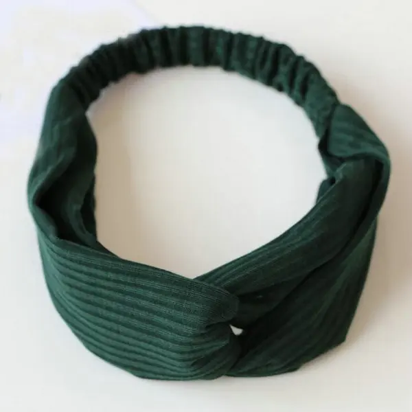 Dark green VEKNO летняя богемная резинка для волос с цветком из шифона Йога головные повязки для спа эластичный Твист Тюрбан головной убор женские аксессуары для волос - Окраска металла: Dark green
