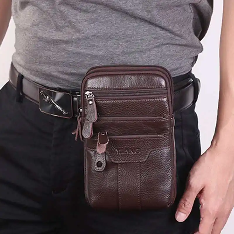 YIANG мужской Чехол для мобильного телефона поясная сумка через плечо повседневный