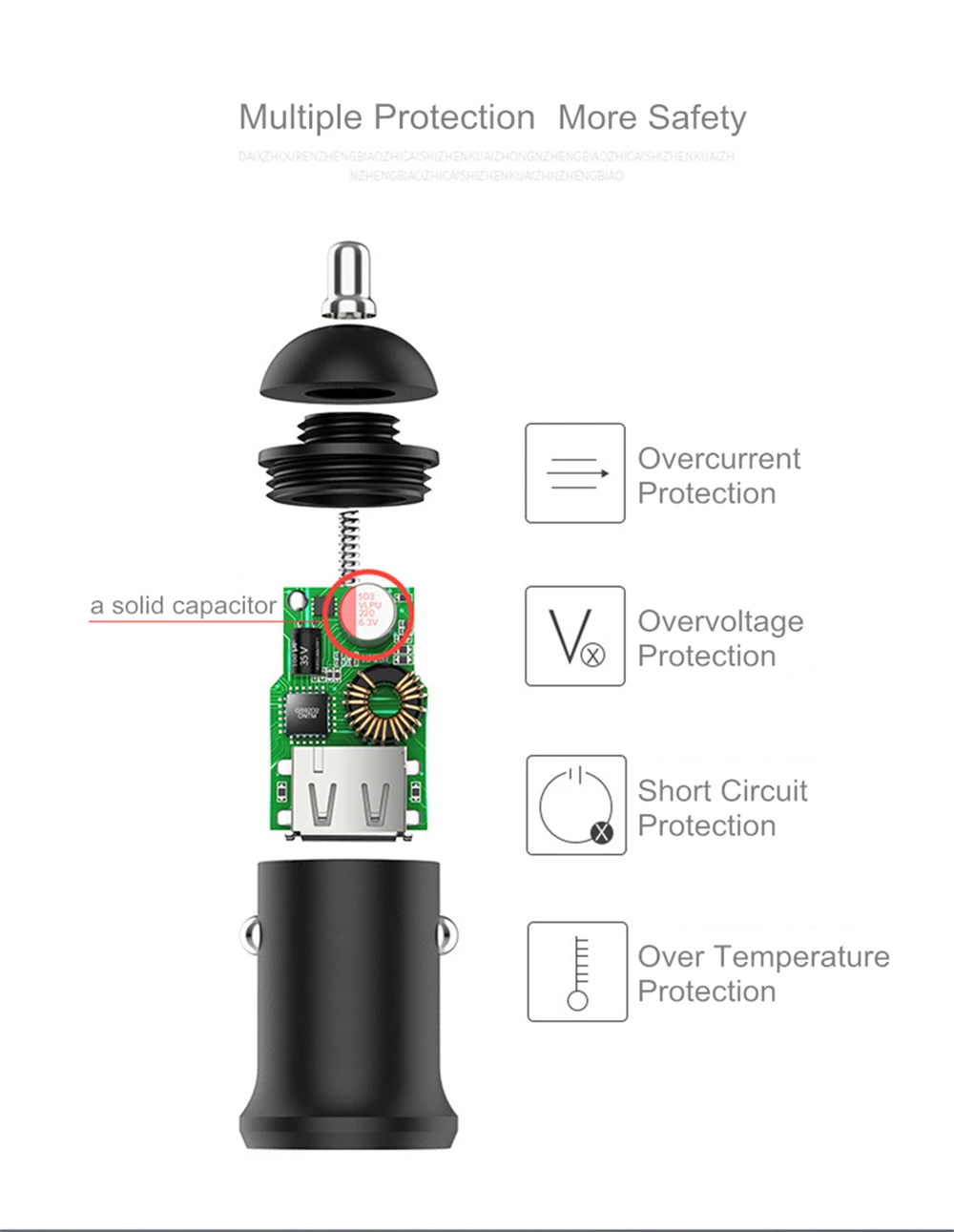 Автомобильное зарядное устройство ROCK 5V 4.8A с двумя USB разъемами для iPhone X 8 7 6 samsung Xiaomi, быстрая зарядка, мини металлическое автомобильное зарядное устройство, 2 порта, 24 Вт