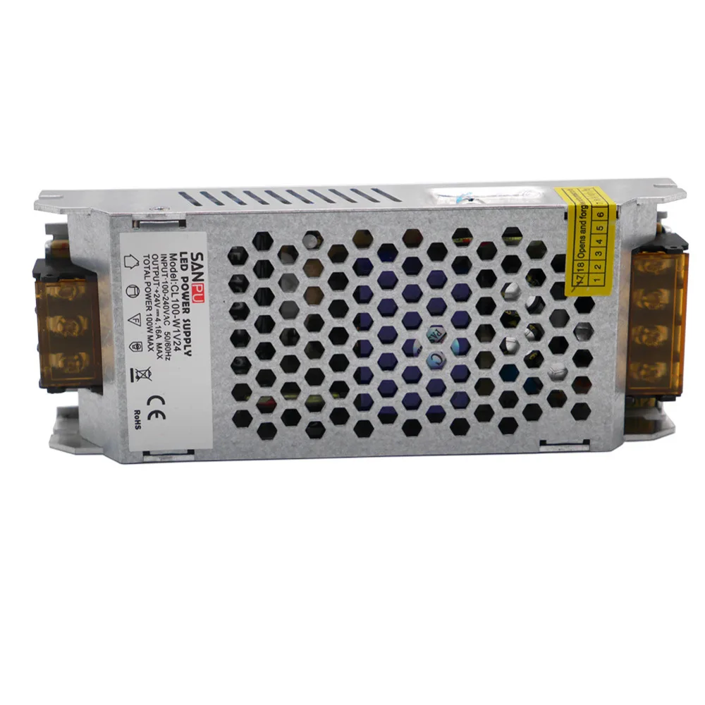 Высокая Напряжение ультра тонкий Питание DC5V DC12V DC24V 60 W/100 W/150 W/200 W/250 W/300 W 110-240 V