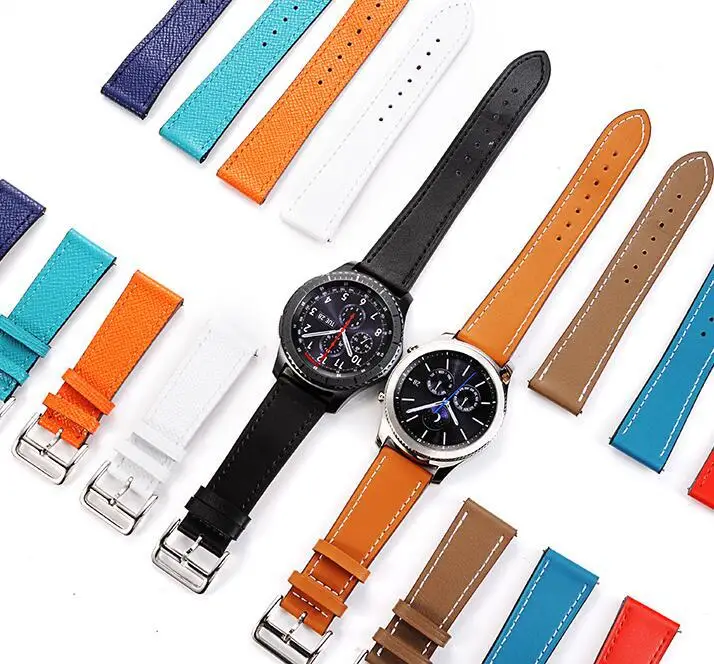 Ремешок для часов Samsung Galaxy кожаный ремешок Gear S3 с быстрой съемкой 22 мм 46 мм|watch band