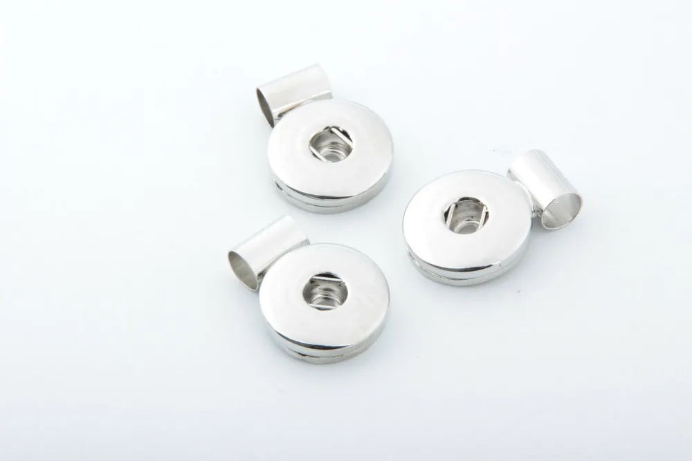 

20PCS/LOT Silver Snap Pendant DIY Snap Button Jewelry Fit 18mm Snap Button Charms