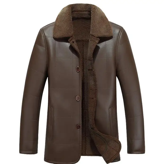

HOT / Winter Male New fashionable fur and wool thickening and leisure Lapel jacket fur coat /M--XXXL