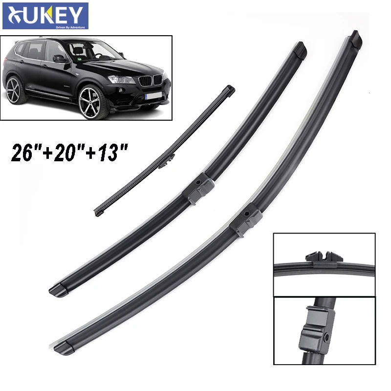 Щетки стеклоочистителя Xukey LHD стеклоочистители 26 дюймов + 20 13 для BMW X3 F25 2010 2011 2012 2013