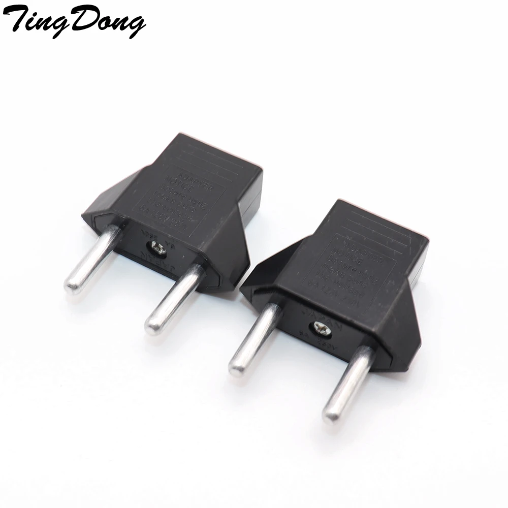 

2PCS US Jack to EU Plug Outlet Travel Charger Power Socket Adapter USA To Europe European Regulation Charging Converter Plug