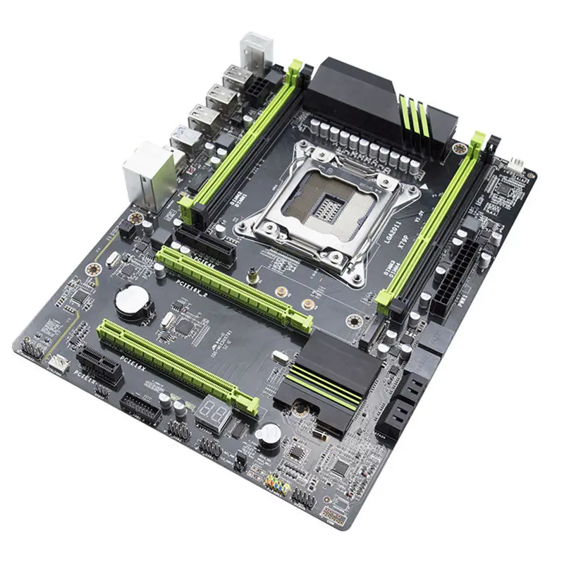 X79P материнская плата LGA2011 ATX USB3.0 Sata3 Pci E NVME M.2 Ssd Поддержка REG ECC памяти и процессор Xeon