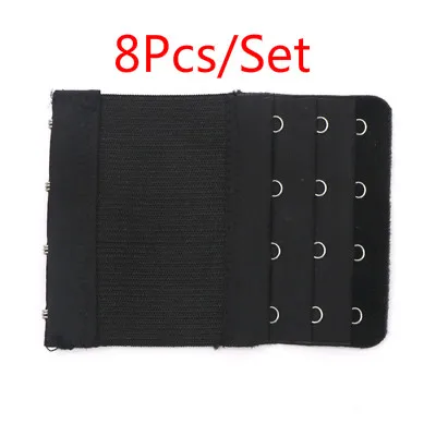 8Pcs 4/8 шт. 3 ряд 4 крючка бюстгальтер расширитель для Для женщин эластичный бюстгальтер Удлинительный ремень крюк клипса с ножными креплениями регулируемые пряжки для ремня, близко расположены чашечки - Цвет: 8Pcs