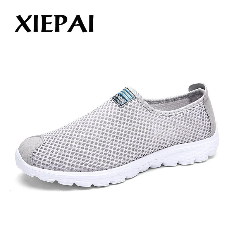 2019 Breathable Light Mesh Shoes Unisex Slip-on Loafers Size 35-45 New Arrival Male Female Casual Summer Walking Sneakers | Обувь