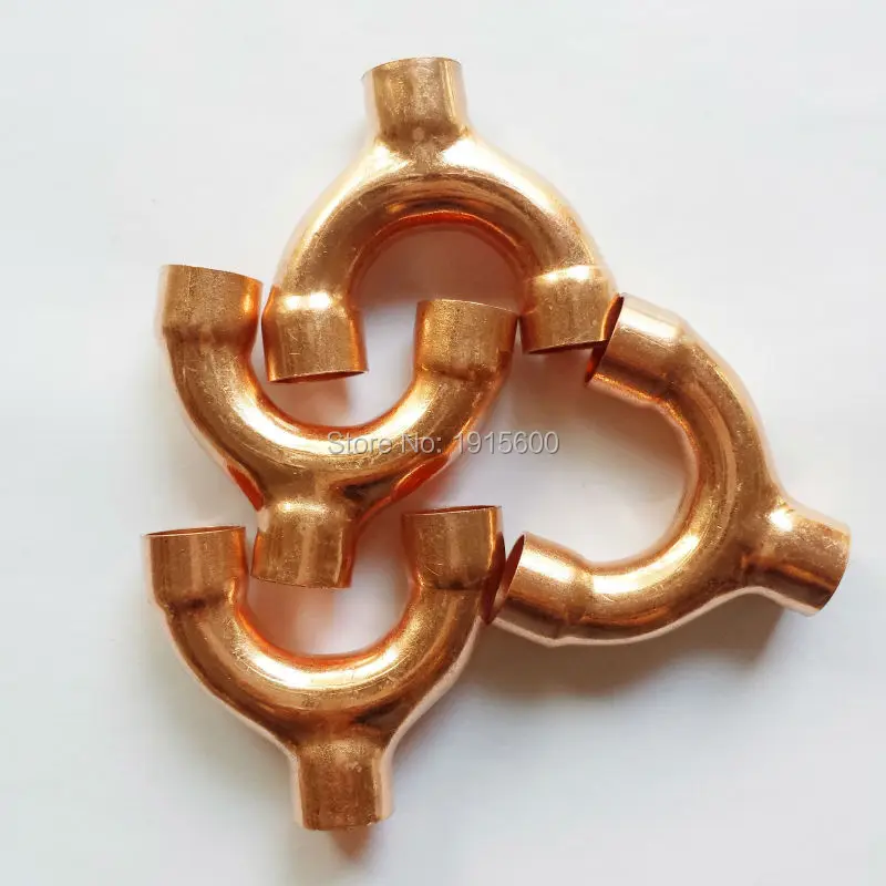 

3/4 " 19mm Y Tee/Equal Tee 3 ways red copper brass fitting refrigeration parts air condition fittings pipe fitting