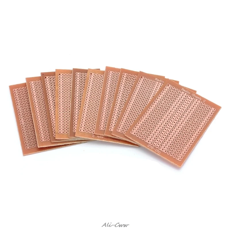 10 шт. 5x7 см DIY Прототип бумаги печатной платы Универсальный Эксперимент Матрица