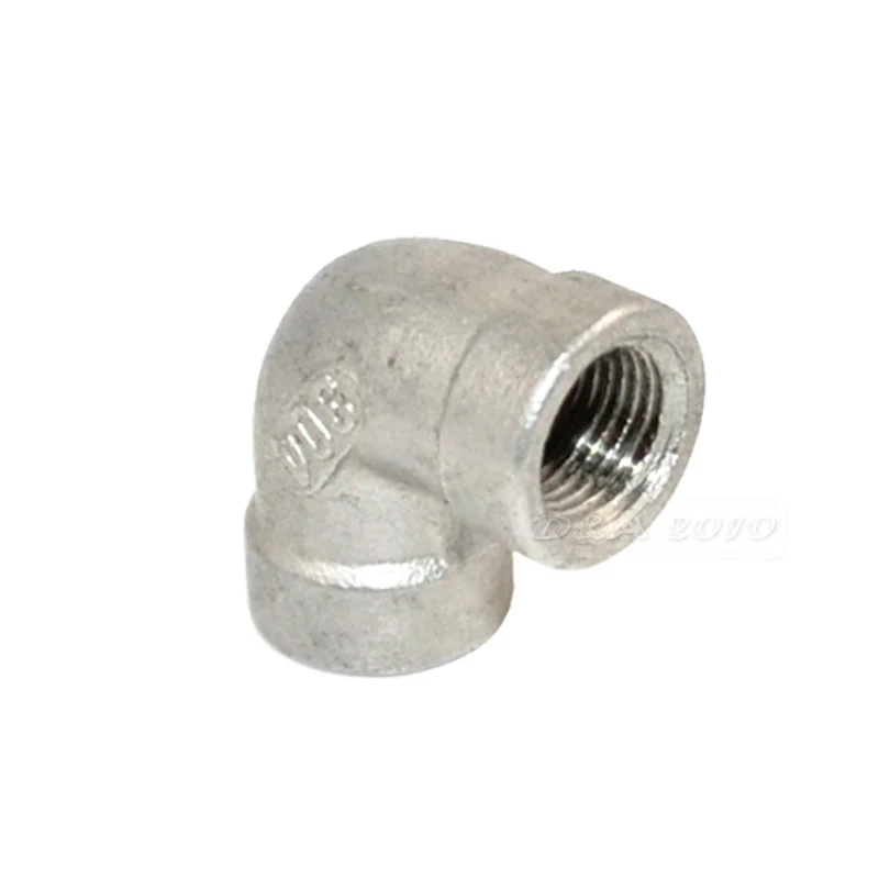 

MEGAIRON 1/8" DN6 Elbow 90 Degree F/F Angled Stainless Steel SS304 Female*Female Threaded Elbow Pipe Fittings