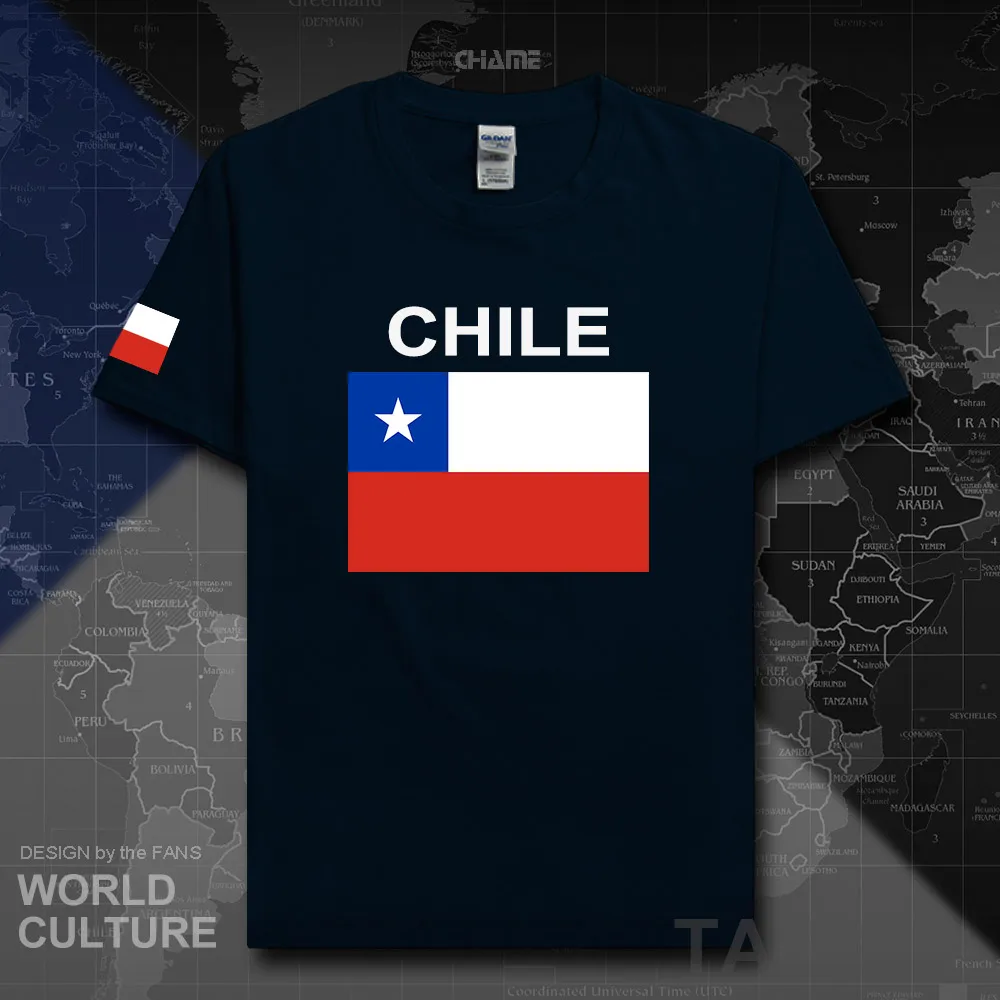 Chile мужские футболки чилийский 2017 трикотажные изделия CL nation team 100% хлопковая