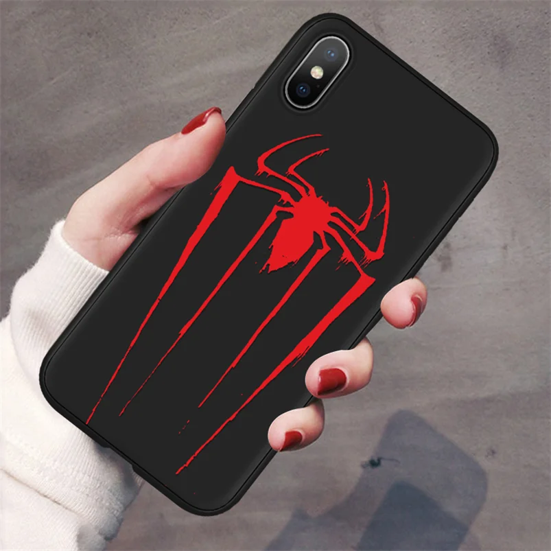hongzz Черный чехол для телефона для iPhone 7 Plus 11 Pro XS Max XR Мягкая силиконовая задняя накладка из ТПУ чехол для iPhone X 7 8 6 6S Plus 5 5S SE матовый чехол - Цвет: hongzz