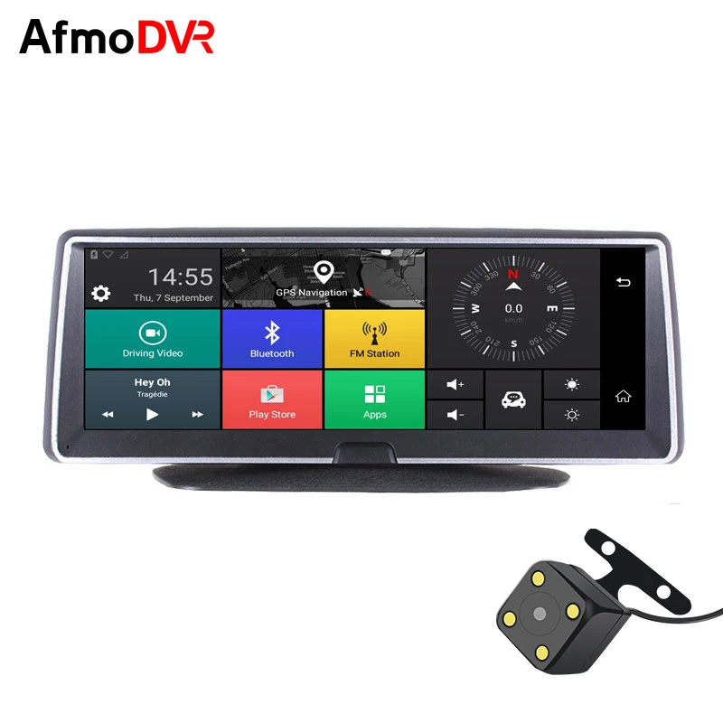 AfmoDVR 8 дюймов сенсорный экран автомобиля dvr камера Android 5 1 с gps автомобильное