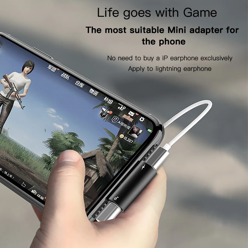 Baseus 3 в 1 аудио адаптер для iPhone Xs Max Xr X разъем наушников OTG кабель 8 7 Plus