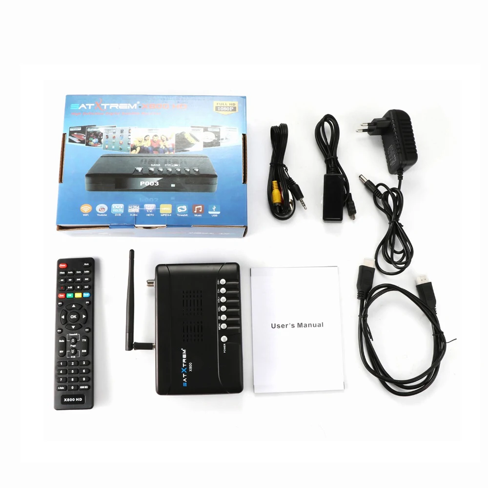 Satxtrem X800 HD DVB-S2 спутниковый ресивер ccam espana 8 линия на 1 год Европа отдельный декодер тв рецептор ccam Испания PK X800S HD