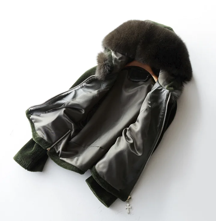 Autumn and winter new jackets fashionable lamb wool coats short cap sheep shears fur women | Женская одежда