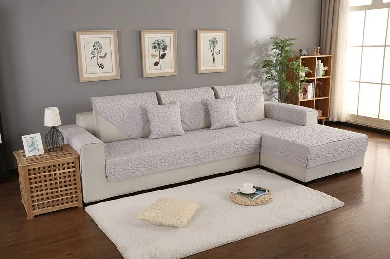 Белые 3D каменные чехлы на кресла полотенце Slipcover плюшевая ткань диван