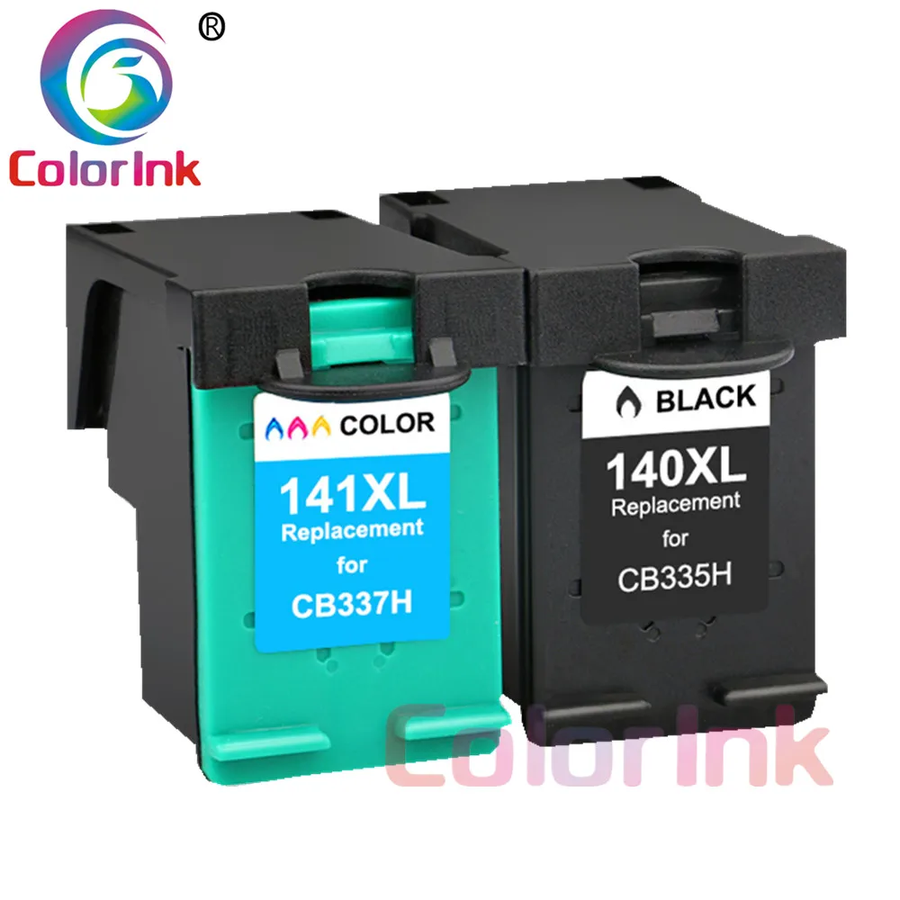 ColoInk 2 пакета 140XL 141XL чернильный картридж Замена для HP 140 141 Photosmart C4283 C4583 C4483 C5283 D5363