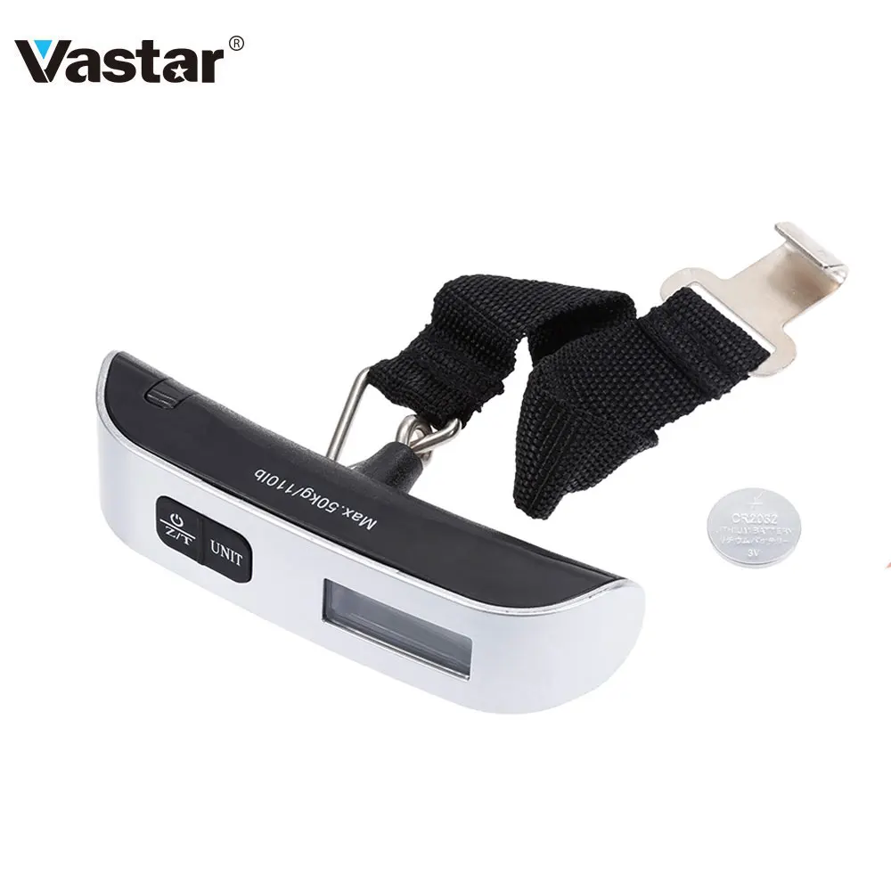 Vastar весы для багажа Электронные цифровые весы портативный чемодан дорожная сумка подвесные весы вес термометр ЖК-дисплей