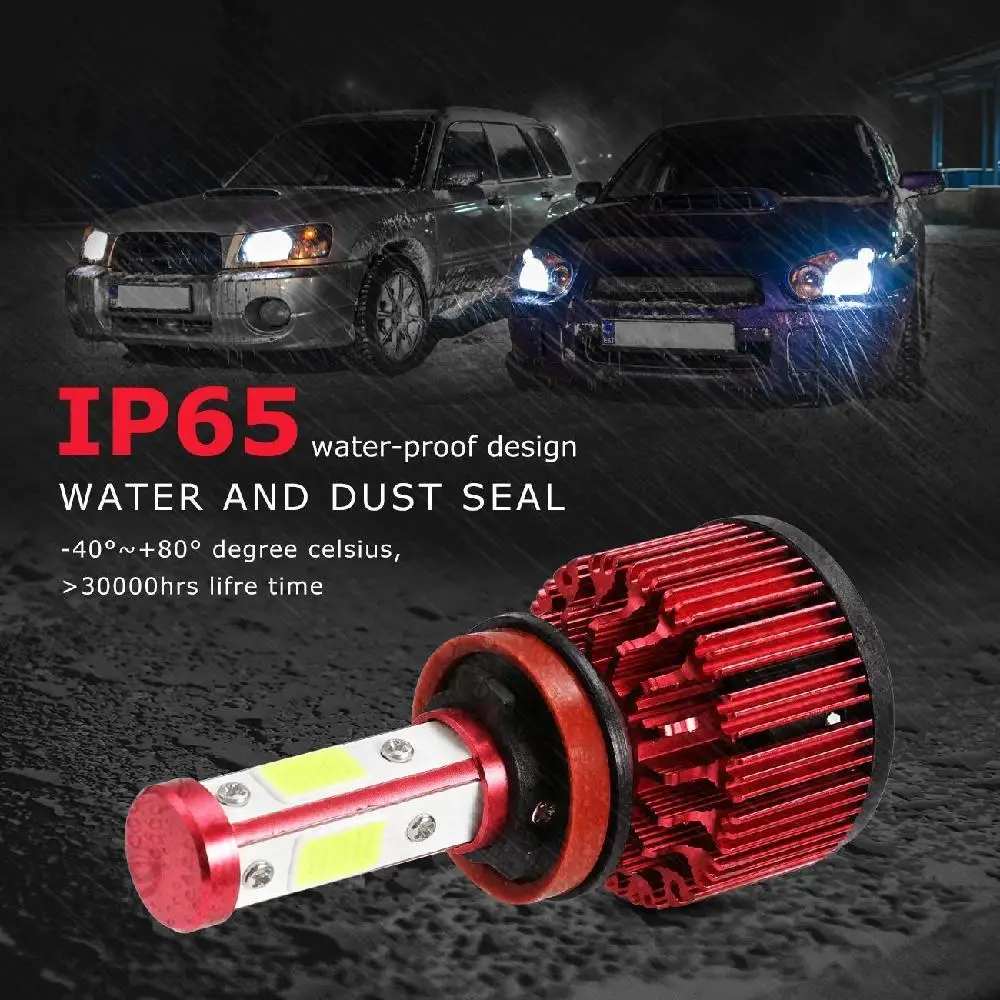 Partol 100 W H11 светодиодный фар автоматические светодиодные лампы Противотуманные
