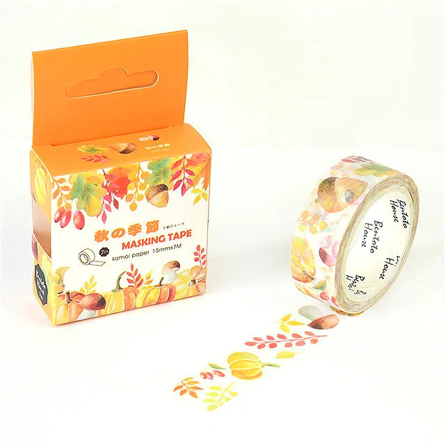 1 шт. бумажный конверт Brambles, 7 м x 1,5 см, клейкая лента, европейский стиль, конверт для почтовых карт,, товары для скрапбукинга, подарок - Цвет: E