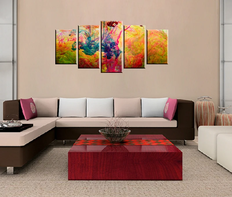 Бесплатная доставка Абстрактная живопись напечатанная Холст Картина по номерам