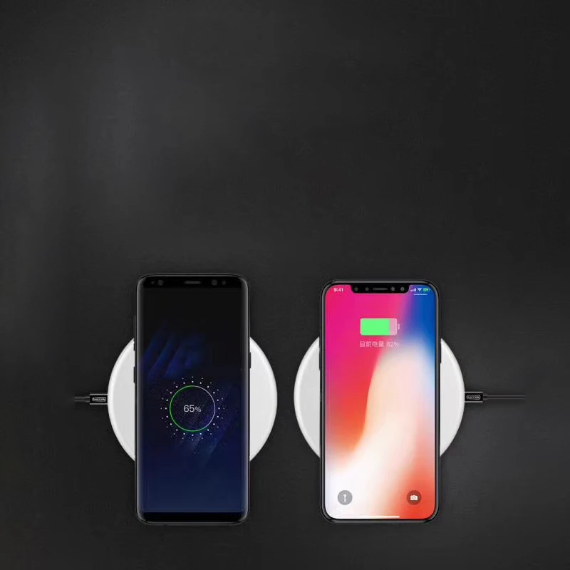 10 Вт Qi Беспроводной Зарядное устройство для samsung S8/S8 +/S7/S7 + быстрая зарядки iPhone 8/X USB