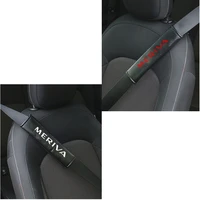 2pcs pu material carbon fiber texture fashion car seat belt cover car seat belt shoulder pads car styling for opel meriva