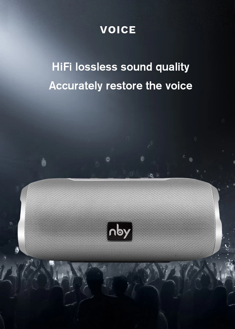 Nby-6670 водонепроницаемый Bluetooth динамик портативный 3D стерео музыка звук беспроводной громкий динамик открытый сабвуфер, колонки 10 Вт fm-радио