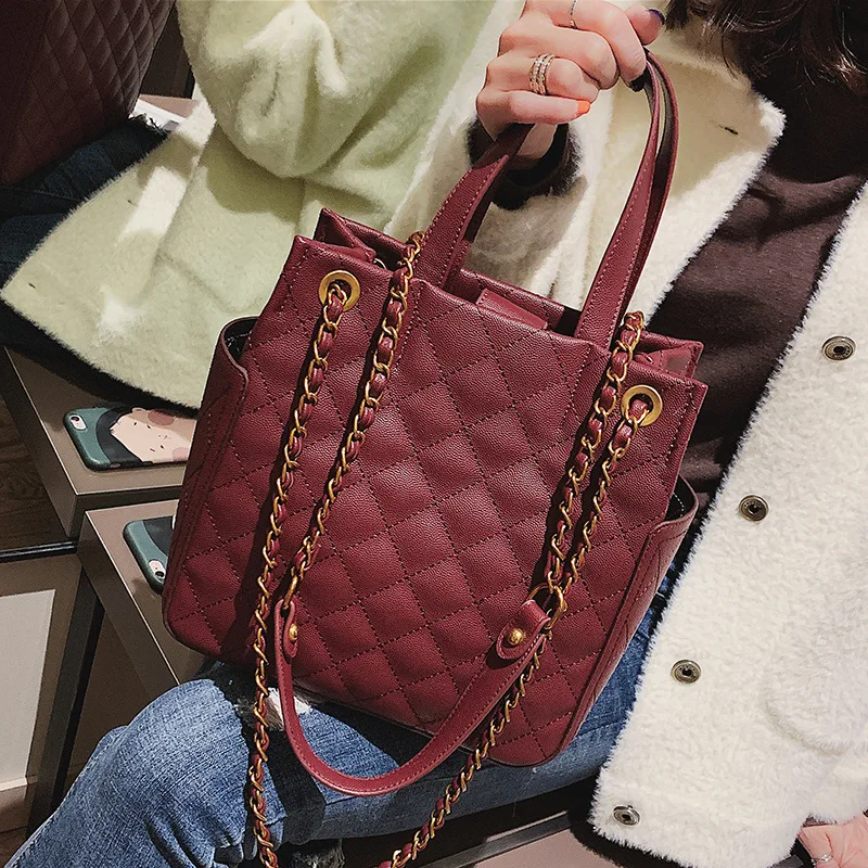 Женская сумка 2019 Новая модная роскошная дизайнерская ромб цепь пакет через плечо