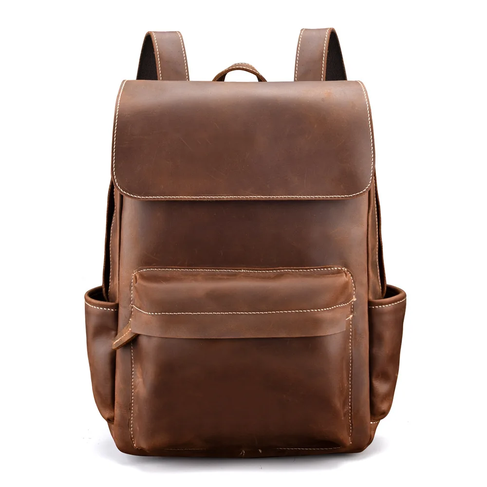 Man Woman Backpack Genuine Leather Fashion Couple Model Shoulder Bag Travel Gift Bolsa Feminina School Bags Crossbody Mochila