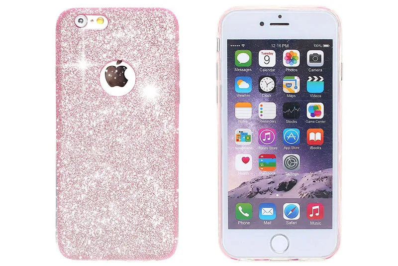 Лучший чехол накладка для iphone 5 5S 5G SE 6 6s plus TPU Блестящий протектор задняя крышка