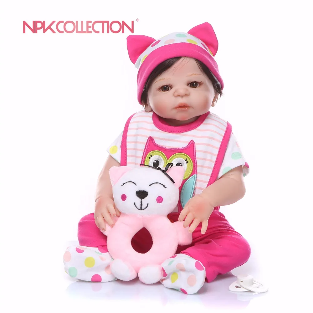 NPKCOLLECTION 2018 силиконовая фиолетовая кукла для новорожденных детей подарок девочек