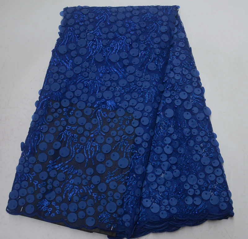 Новейший дизайн африканская Тюлевая кружевная ткань с бусинами высокое качество
