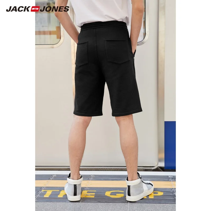 Мужские Стрейчевые шорты JackJones из 100% хлопка с завязками на коленях уличная одежда