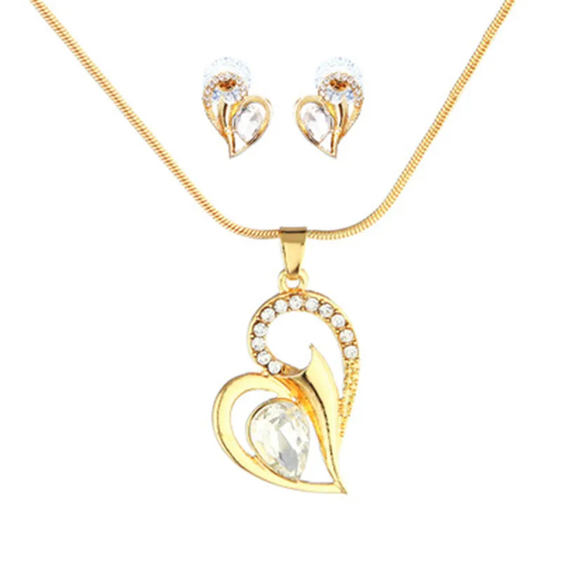 e-shine jewelry sets for women heart shape alloy zircon material elegant lovely style banquet anniversary occasion | Украшения и