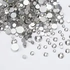 Ярсветильник Стразы ААА, прозрачные стразы AB, 1,3 мм-8,4 мм, без горячей фиксации, плоские Стразы для ногтей, 3D Самоцветы для дизайна ногтей