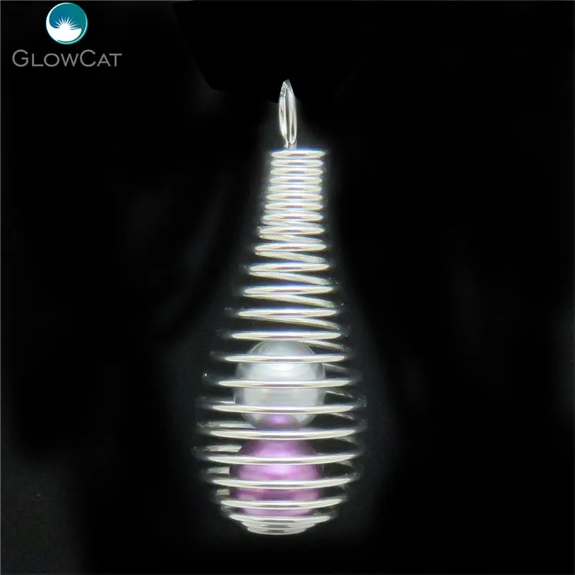 K581 5 шт./лот Серебряная железная лампочка 41 мм спиральный шар жемчужные клетки